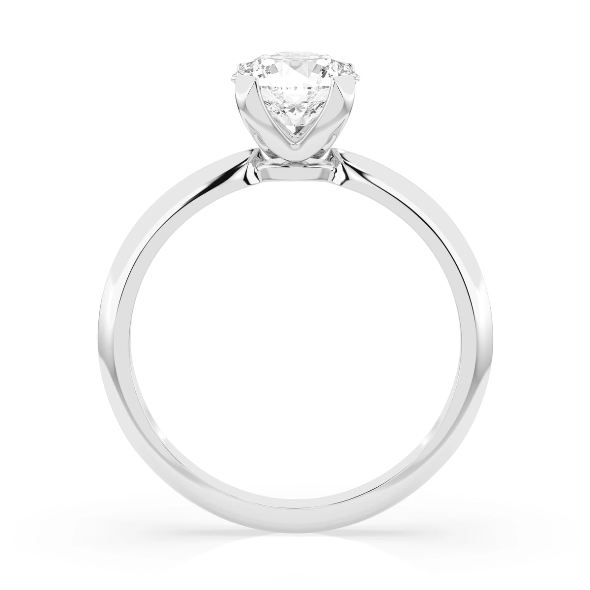 Inel de Logodnă Solitaire din Aur, Diamant Rotund Briliant 0,50 CT