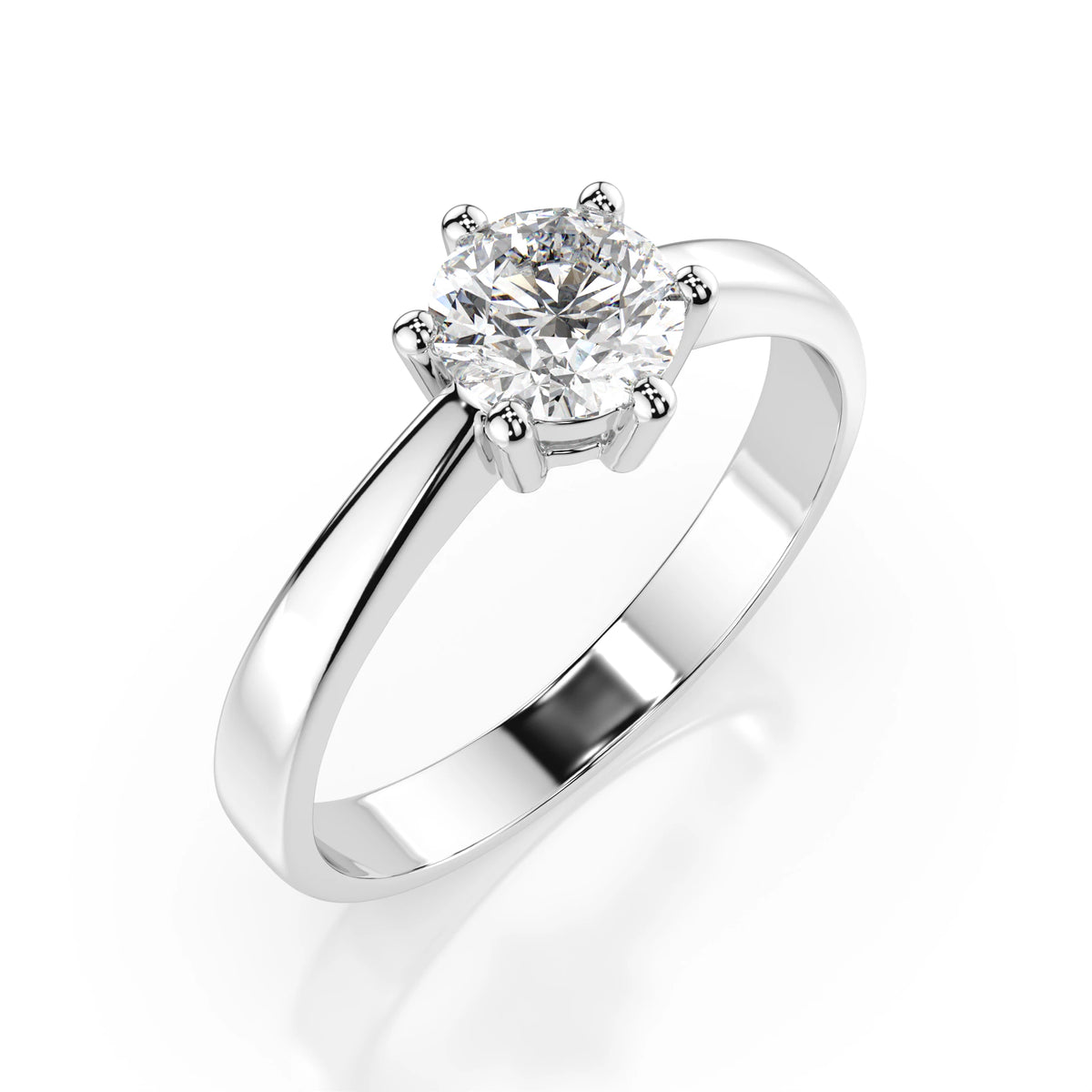 Inel de Logodnă Solitaire din Aur, Diamant Rotund Briliant 0,40 CT