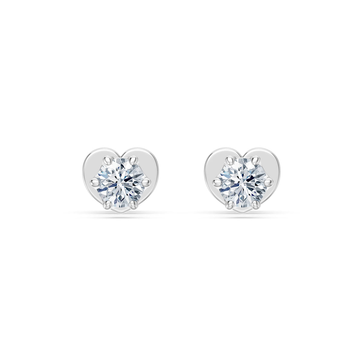 Cercei din Aur cu Diamante, Forma Rotund Briliant, 0,20 CT