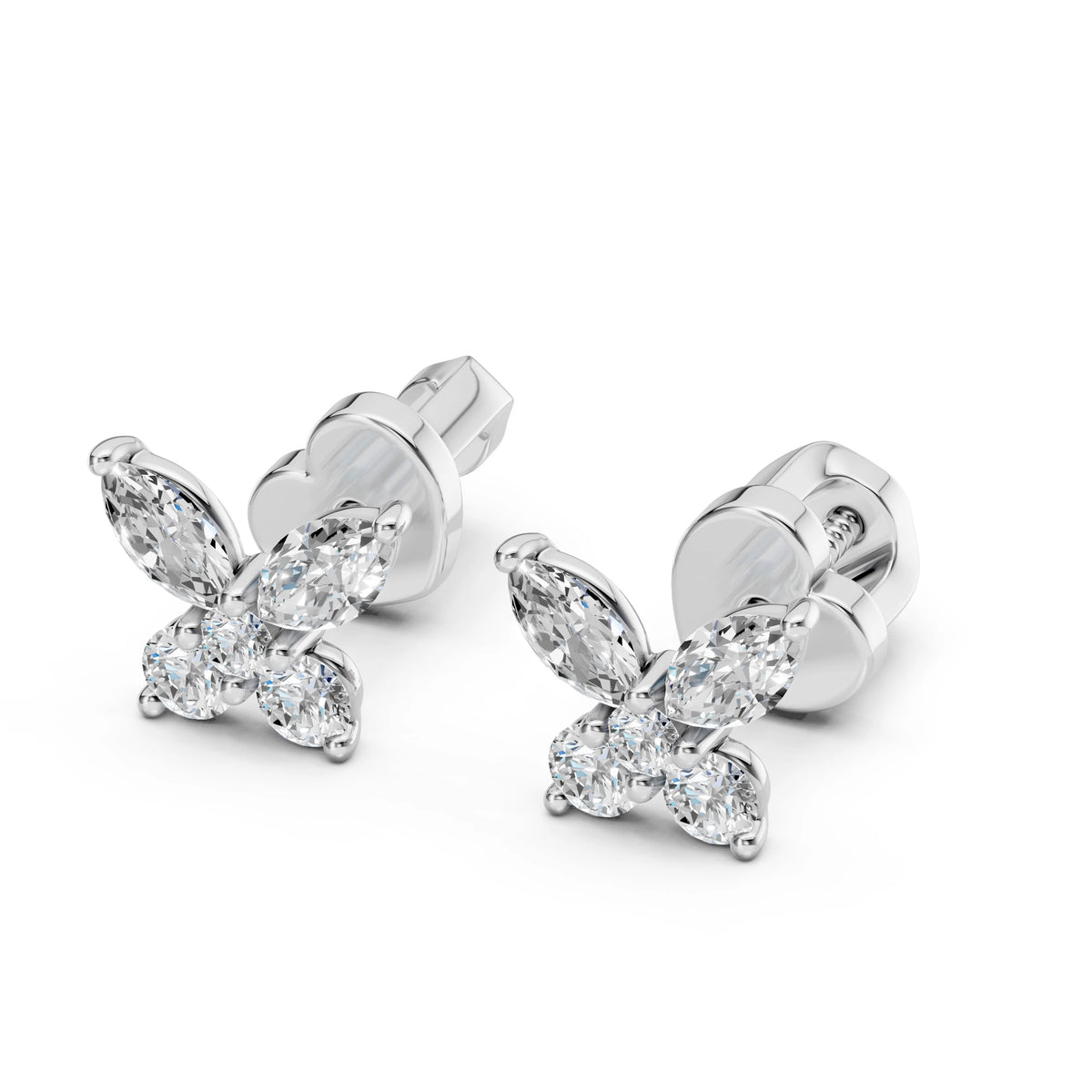Cercei din Aur cu Diamante, Forma Marquise, 0,64 CT