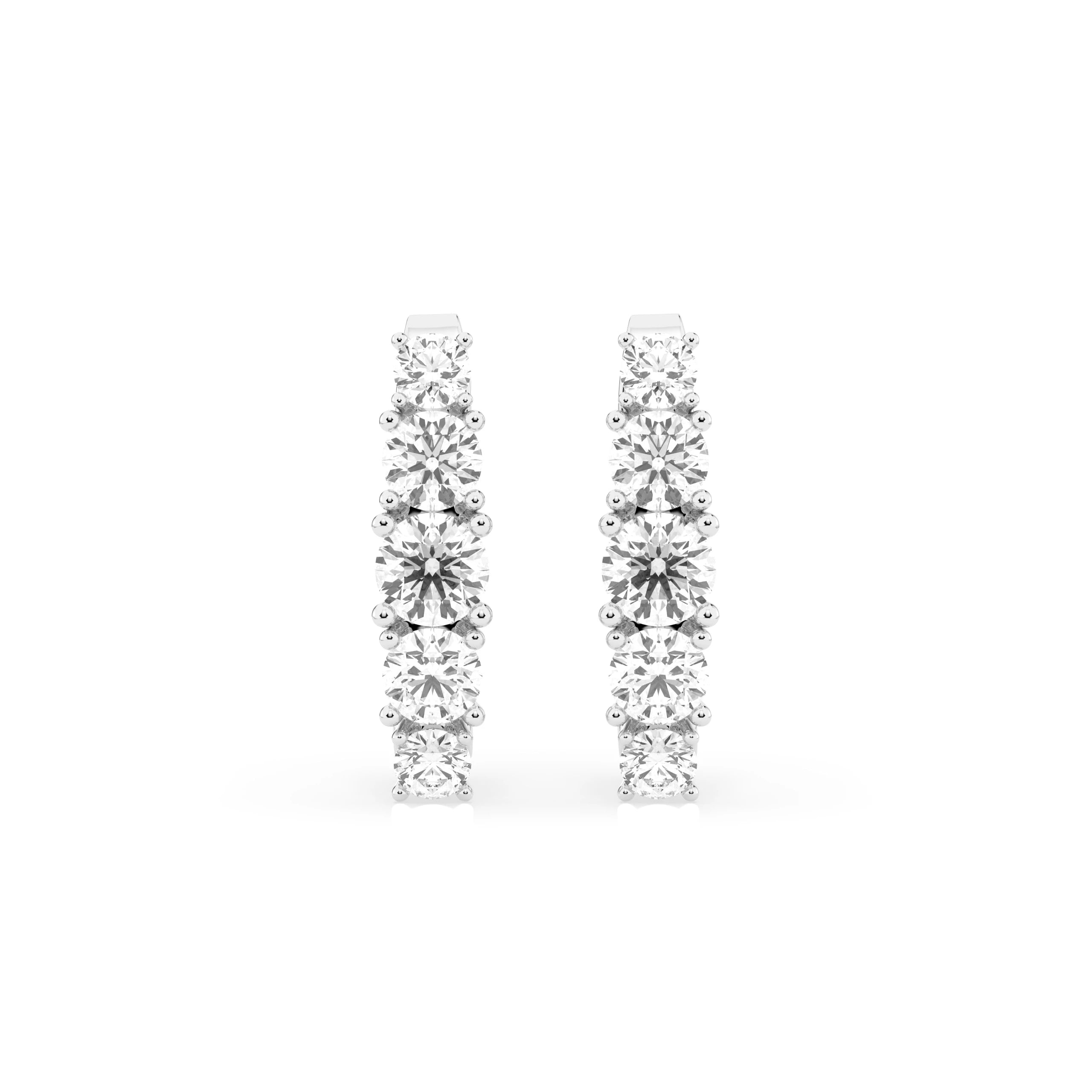 Cercei din Aur cu Diamante Rotunde Briliant 0.85 CT