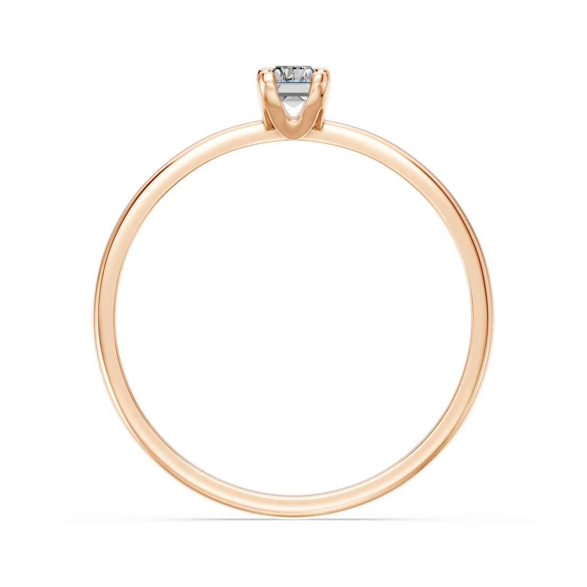 Inel de Logodnă Solitaire din Aur, Diamant Baguette 0,30 CT