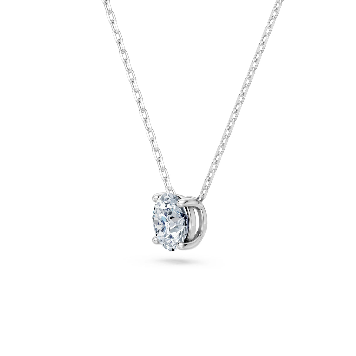 Colier din Aur cu Diamant, Forma Rotund Briliant, 0,70 CT
