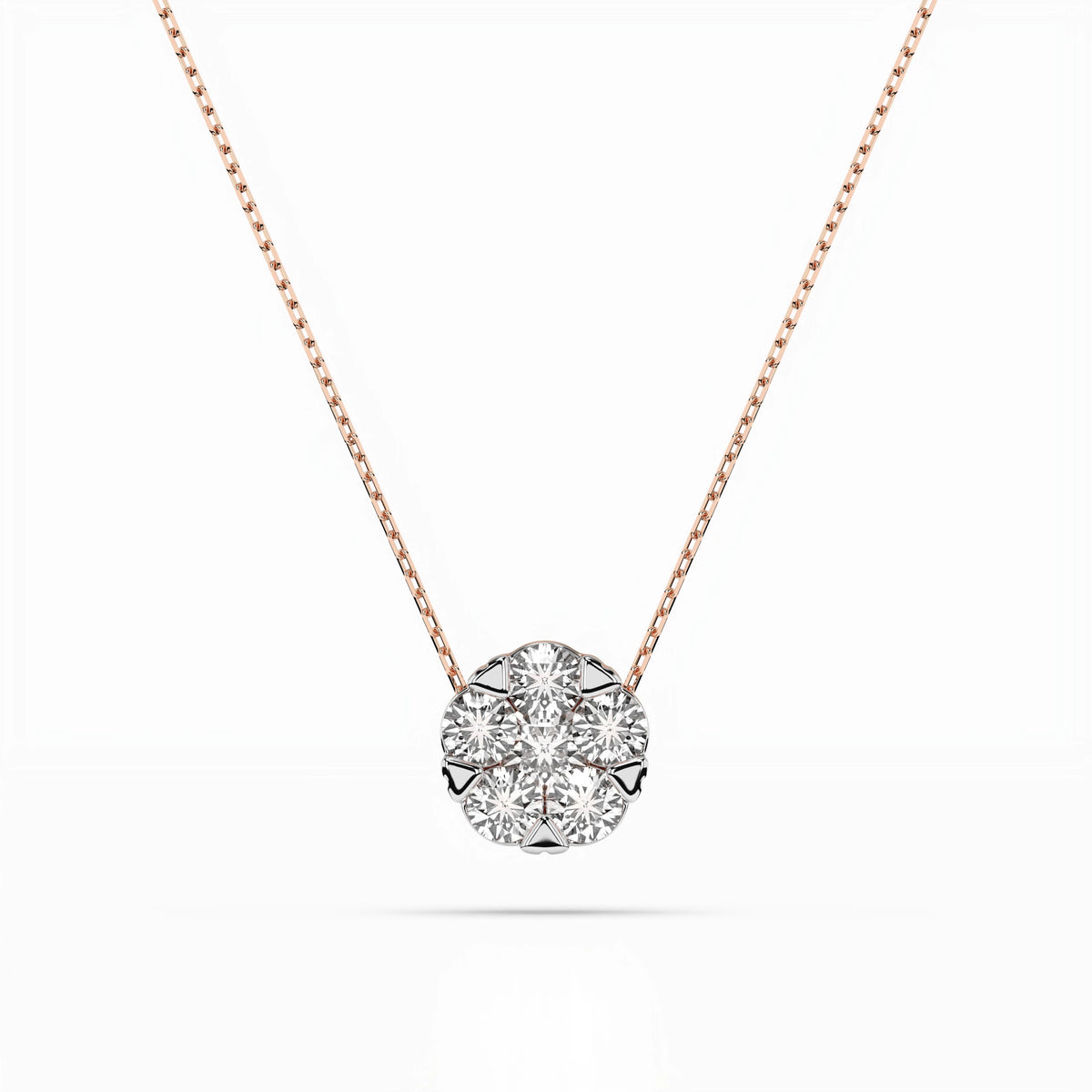 Colier din Aur cu Diamante, Forma Rotund Briliant, 0,58 CT