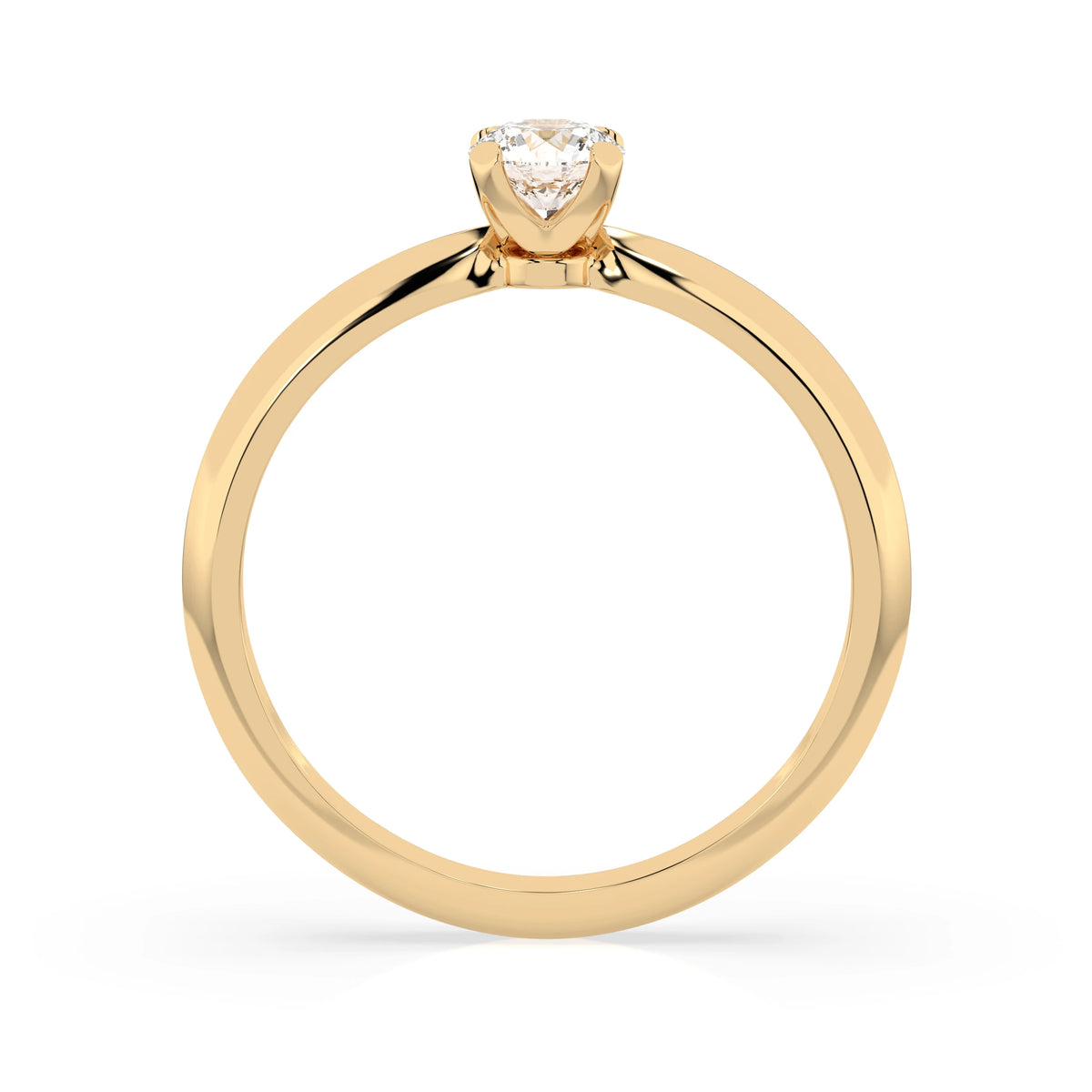 Inel de Logodnă Solitaire din Aur, Diamant Rotund Briliant 0,25 CT