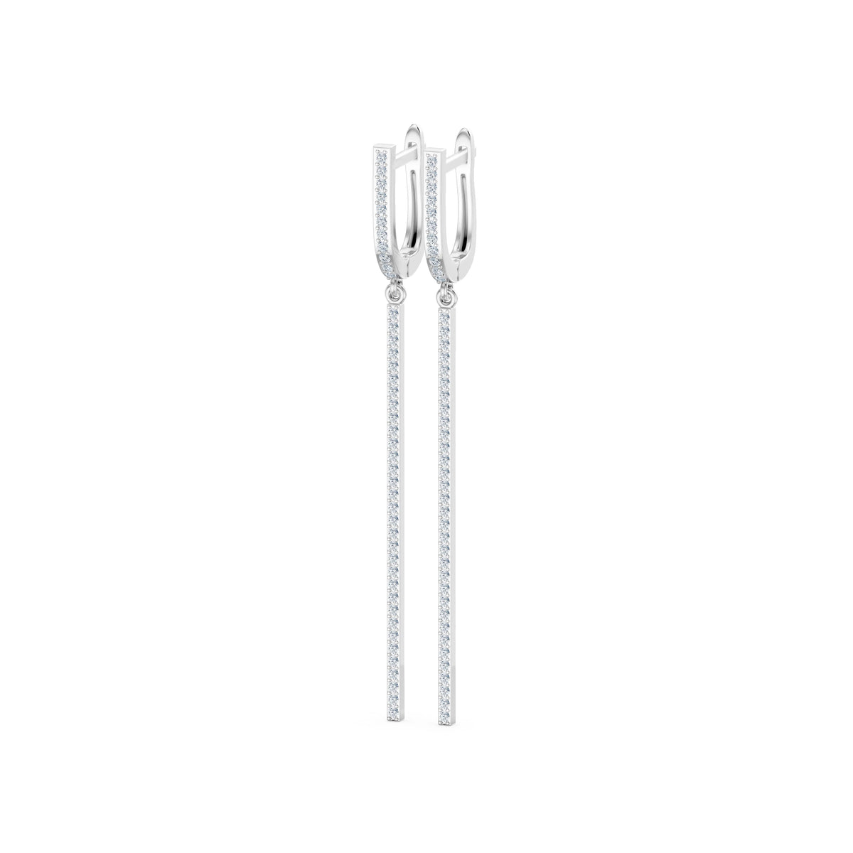 Cercei din Aur cu Diamante, Forma Rotund Briliant, 0,37 CT