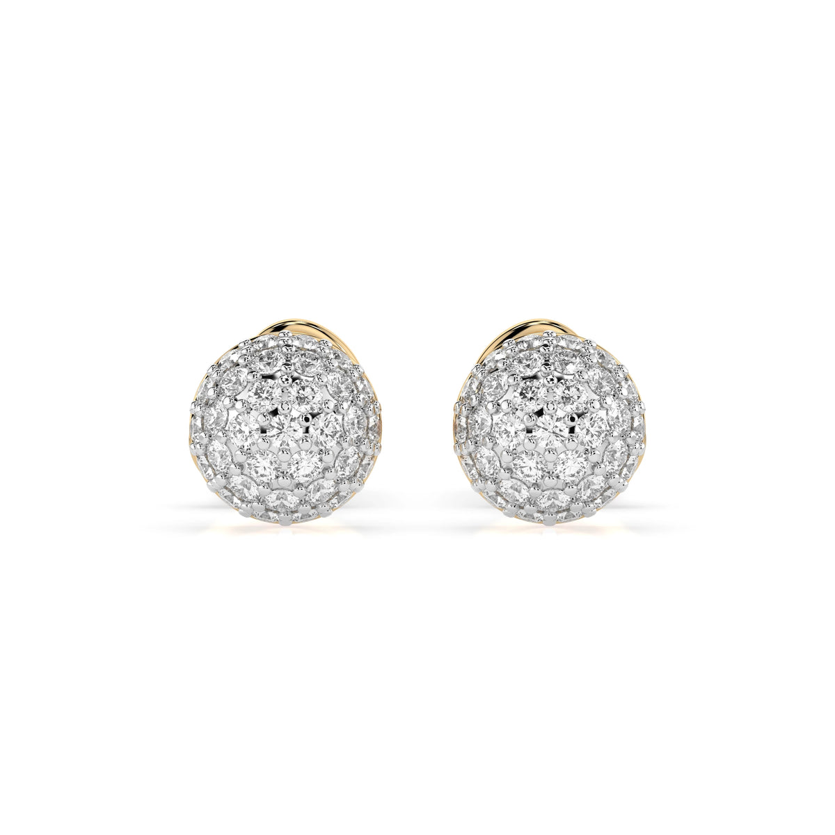 Cercei din Aur cu Diamante, Forma Rotund Briliant, 0,32 CT