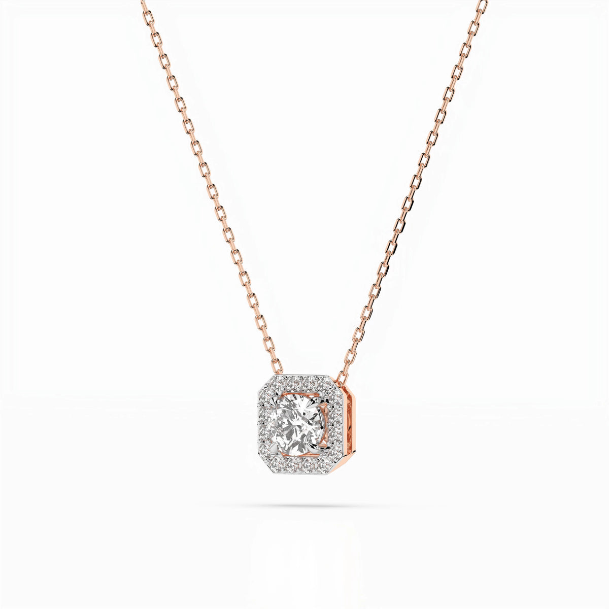 Colier din Aur cu Diamante, Forma Rotund Briliant, 0,30 CT