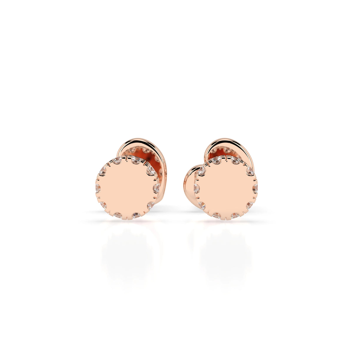 Cercei din Aur cu Diamante, Forma Rotund Briliant, 0,10 CT