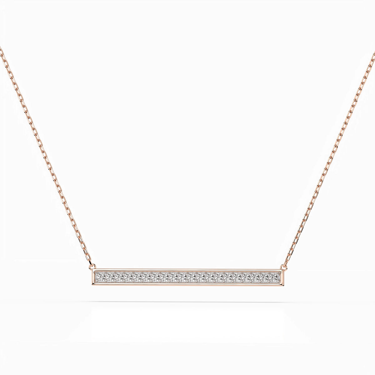 Colier din Aur cu Diamante, Forma Rotund Briliant, 0,12 CT
