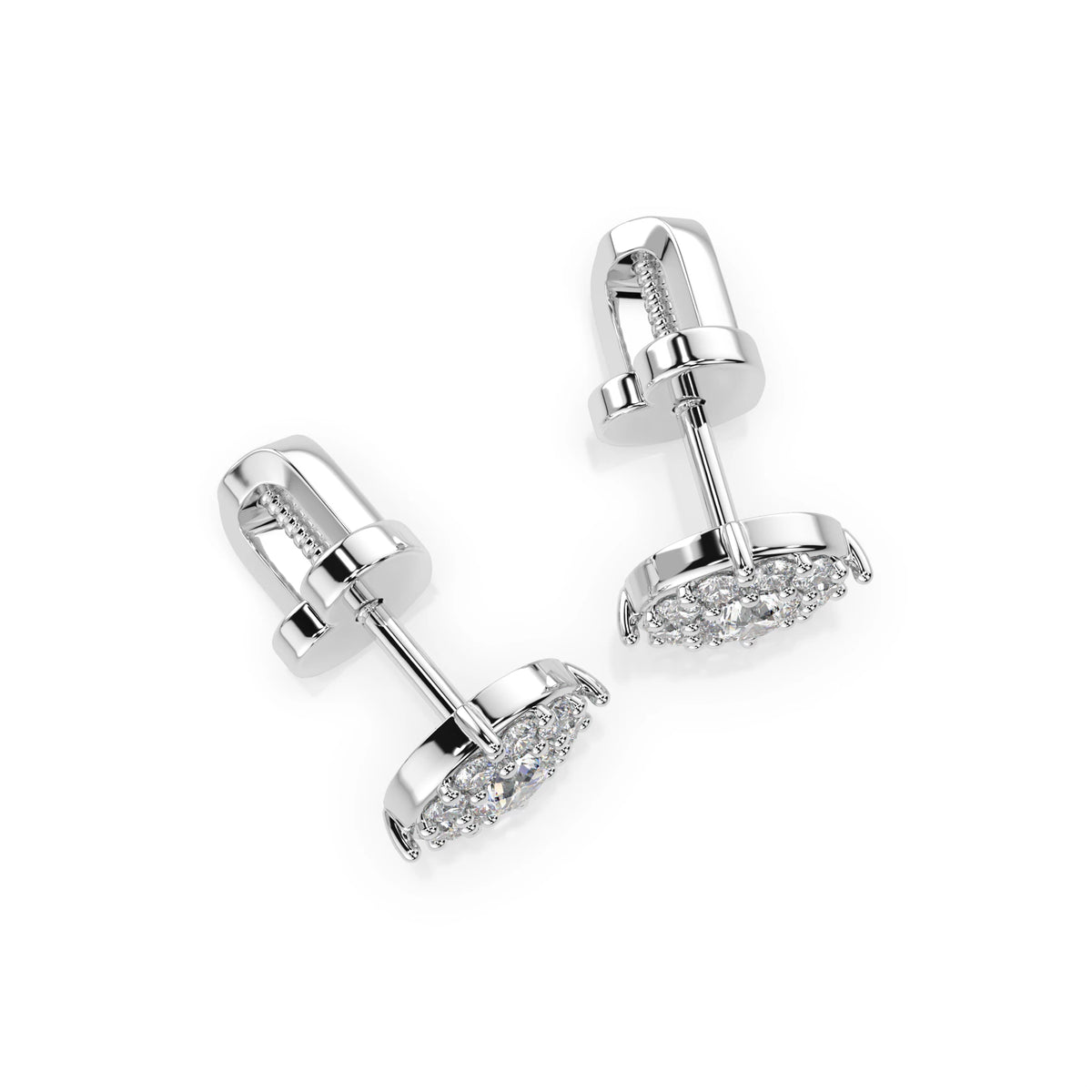 Cercei din Aur cu Diamante, Forma Rotund Briliant, 0,22 CT