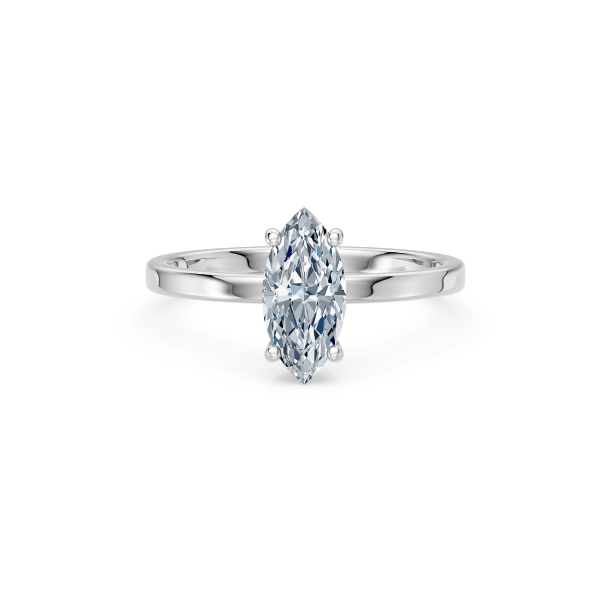 Inel de Logodnă Solitaire din Aur, Diamant Marquise 1,00 CT