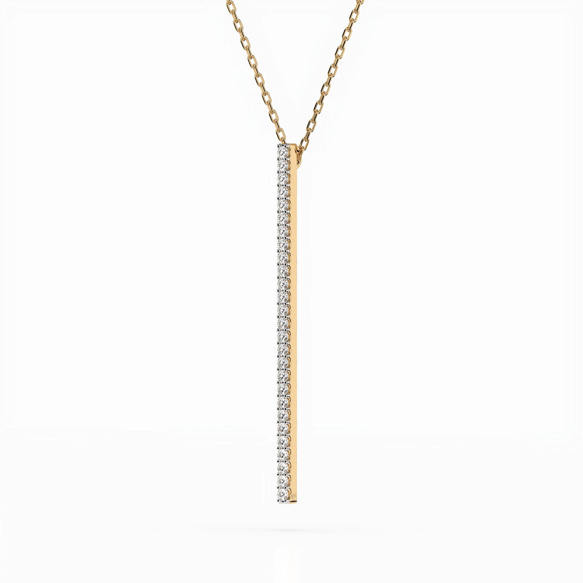 Colier din Aur cu Diamante, Forma Rotund Briliant, 0,14 CT