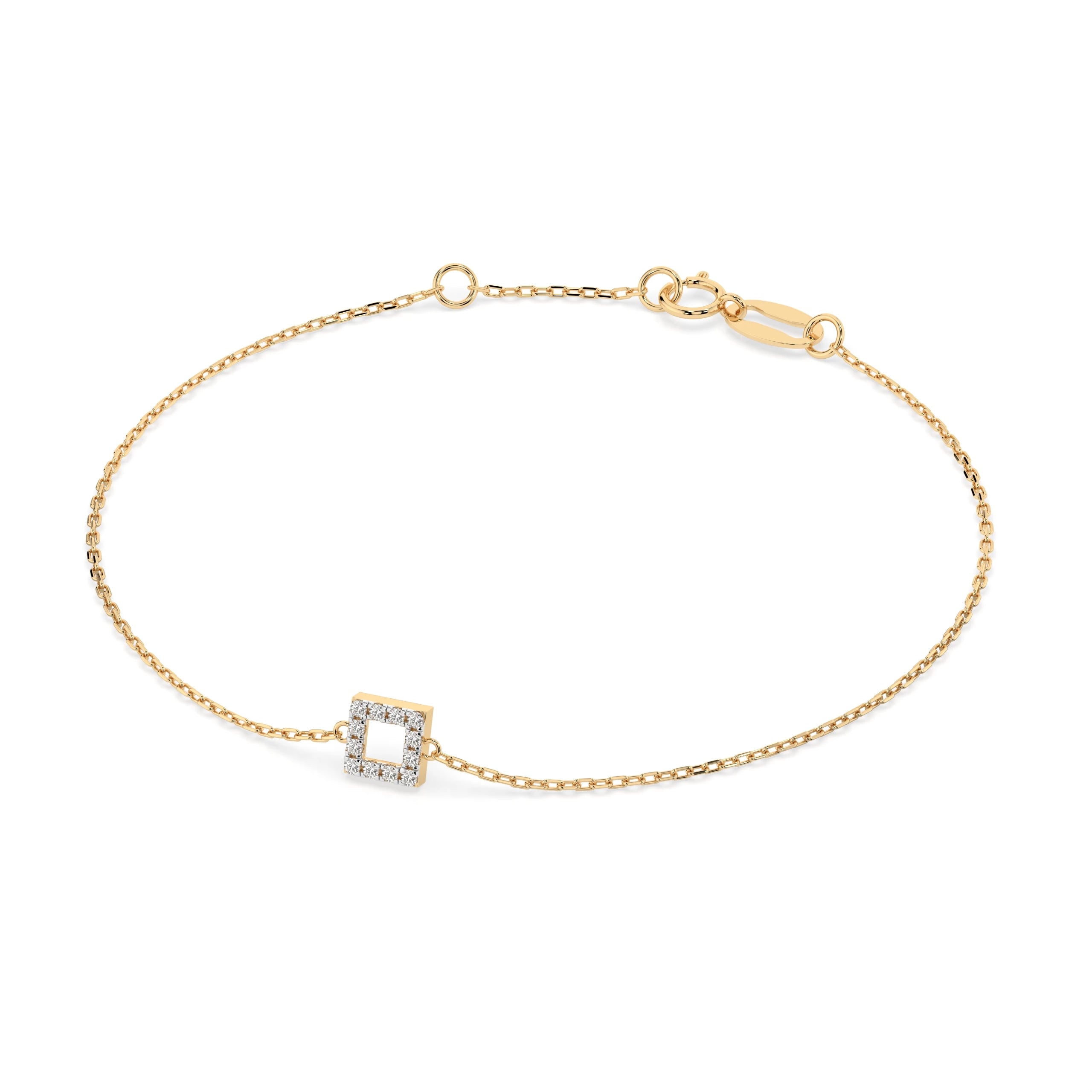 Brățară din Aur cu Diamante Rotunde Briliant 0.06 CT