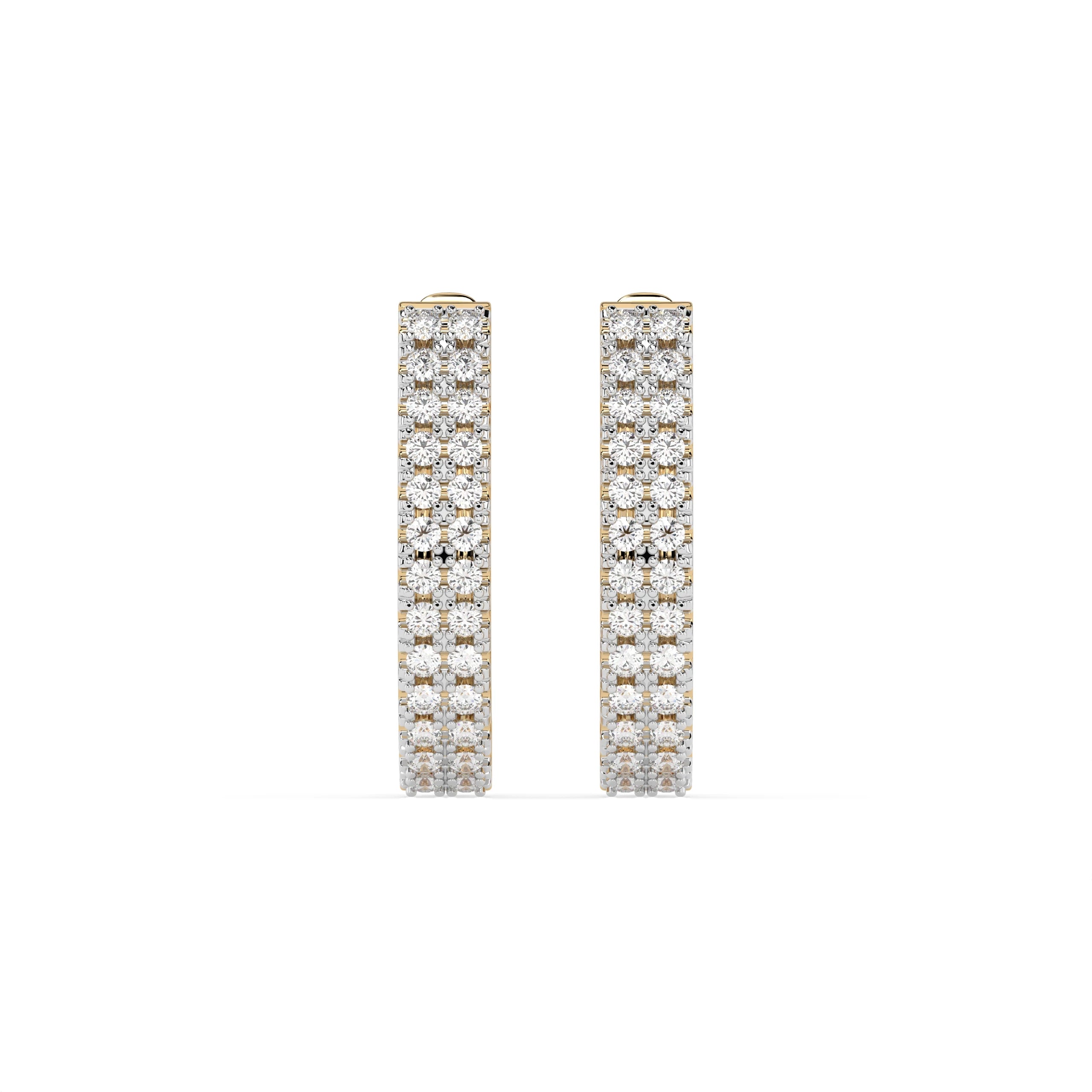 Cercei din Aur cu Diamante Rotunde Briliant 0.21 CT