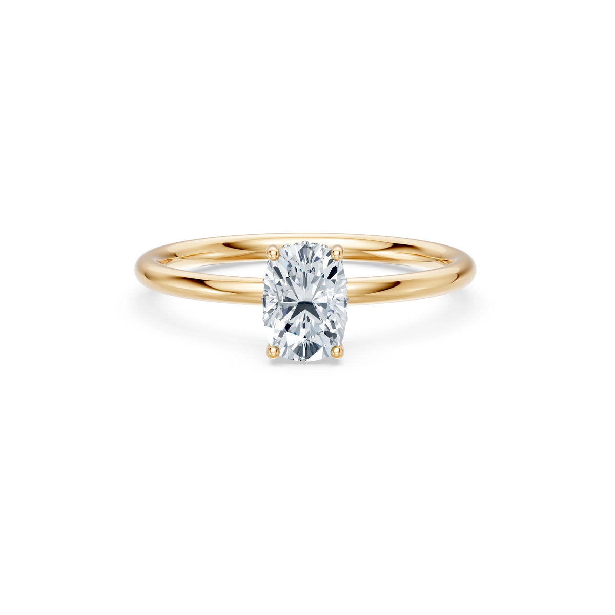Inel de Logodnă Solitaire din Aur, Diamant Cushion 1,00 CT