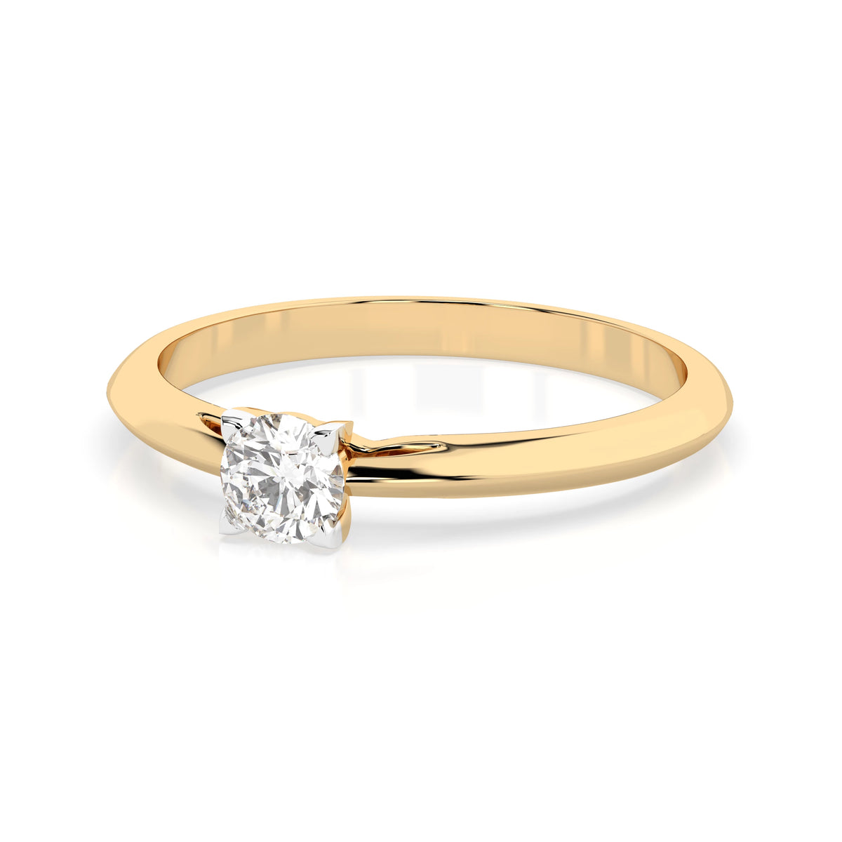 Inel de Logodnă Solitaire din Aur, Diamant Rotund Briliant 0,30 CT