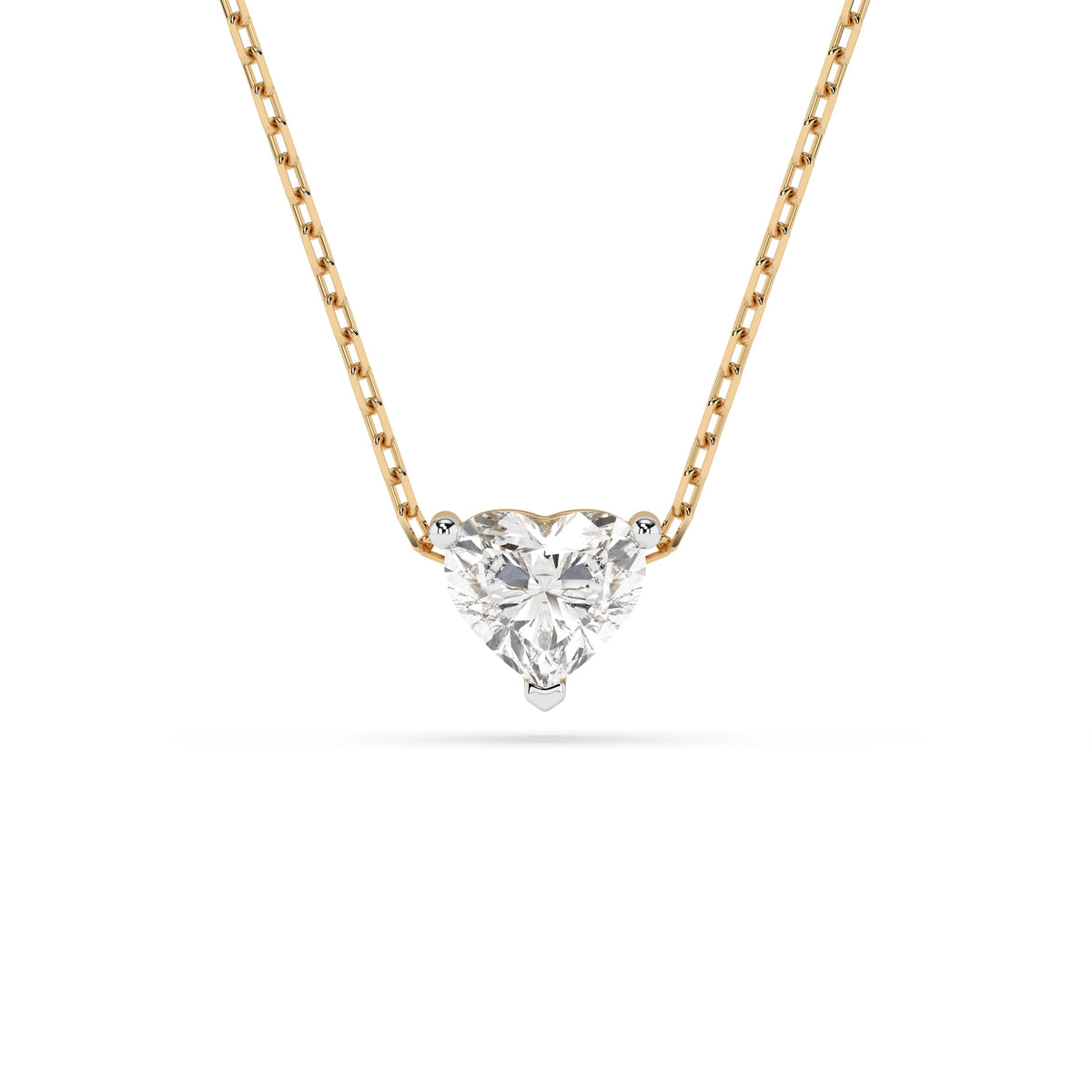 Colier din Aur cu Diamant, Forma Inimă, 0,30 CT