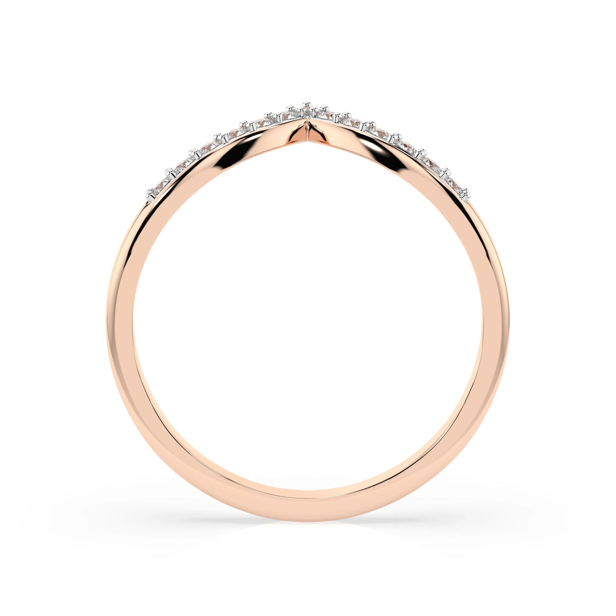 Inel din Aur cu Diamante, Forma Rotund Briliant, 0,13 CT