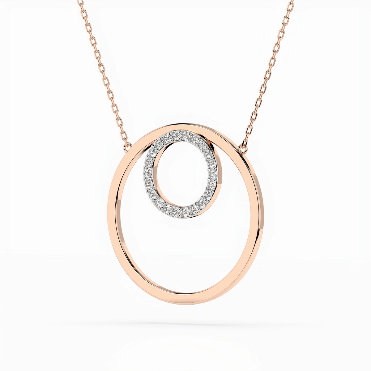 Colier din Aur cu Diamante, Forma Rotund Briliant, 0,13 CT