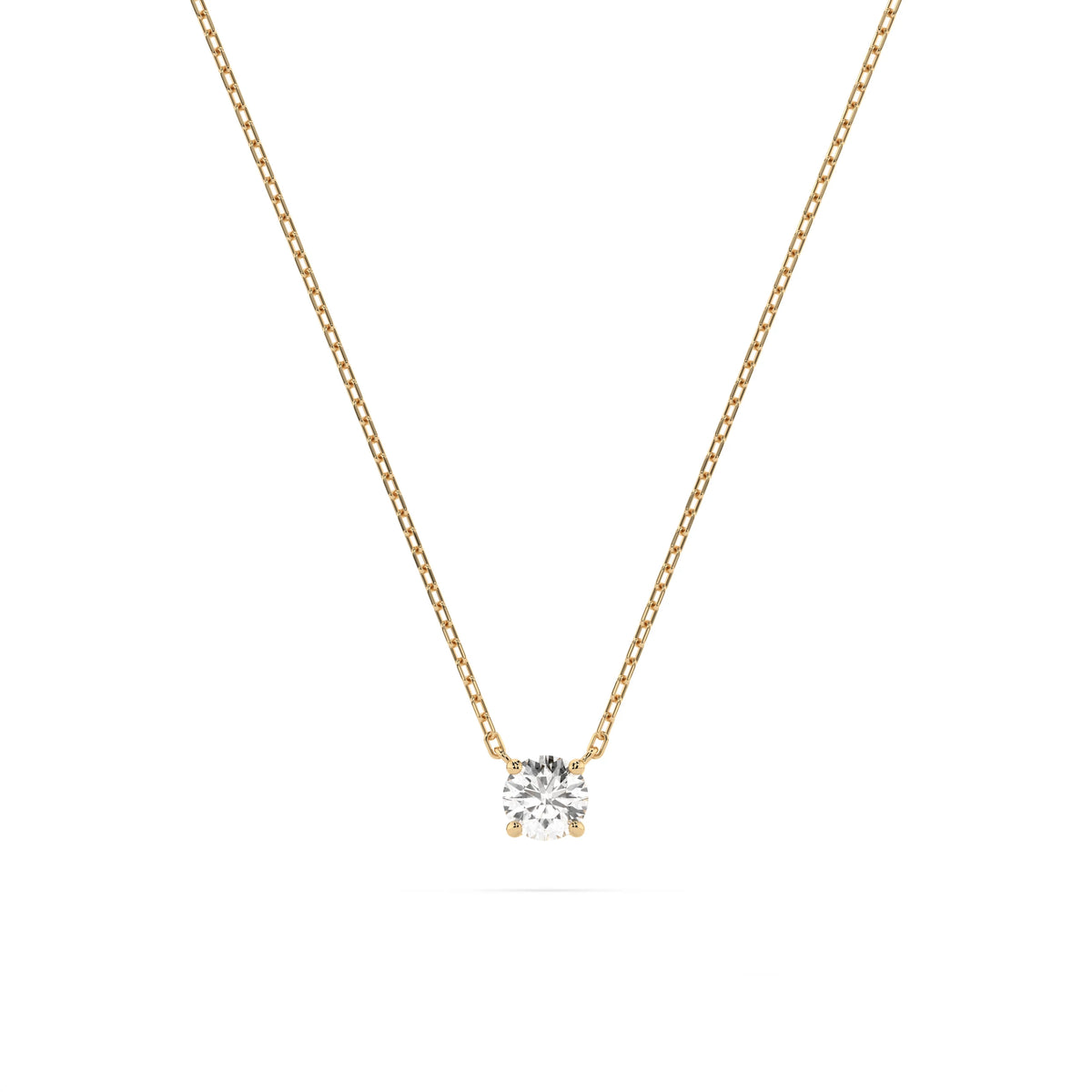 Colier din Aur cu Diamant, Forma Rotund Briliant, 0,10 CT