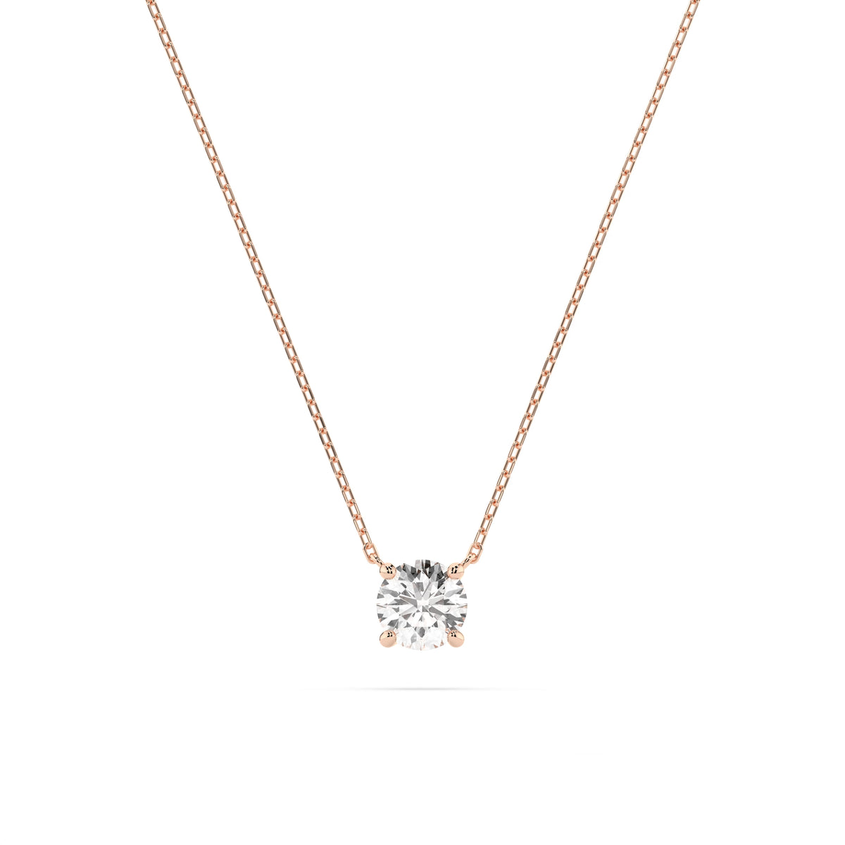Colier din Aur cu Diamant, Forma Rotund Briliant, 0,40 CT