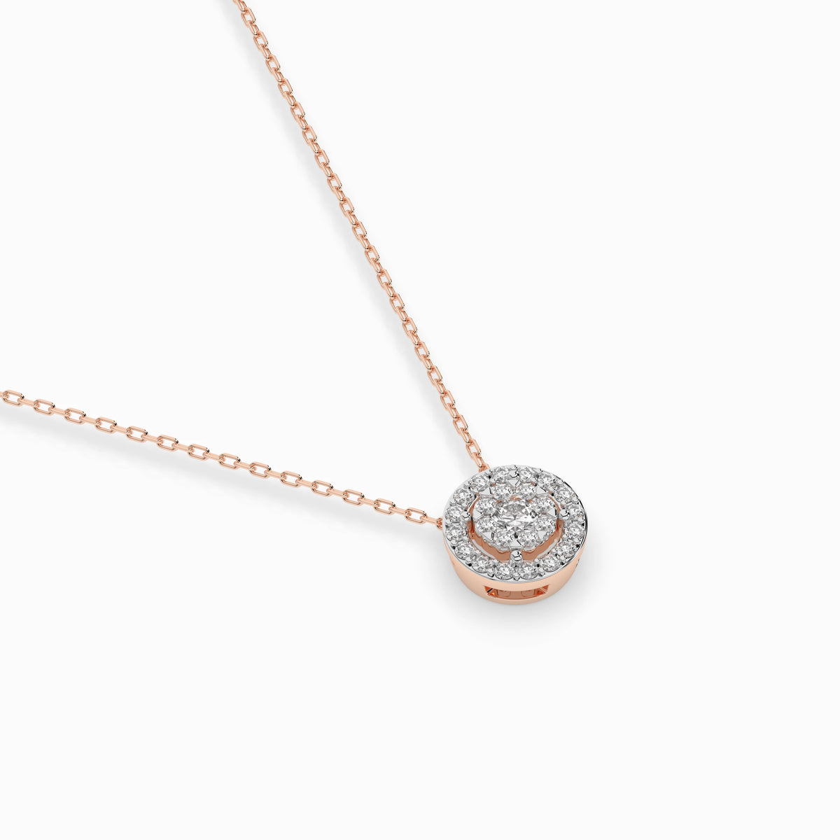Colier din Aur cu Diamante, Forma Rotund Briliant, 0,24 CT