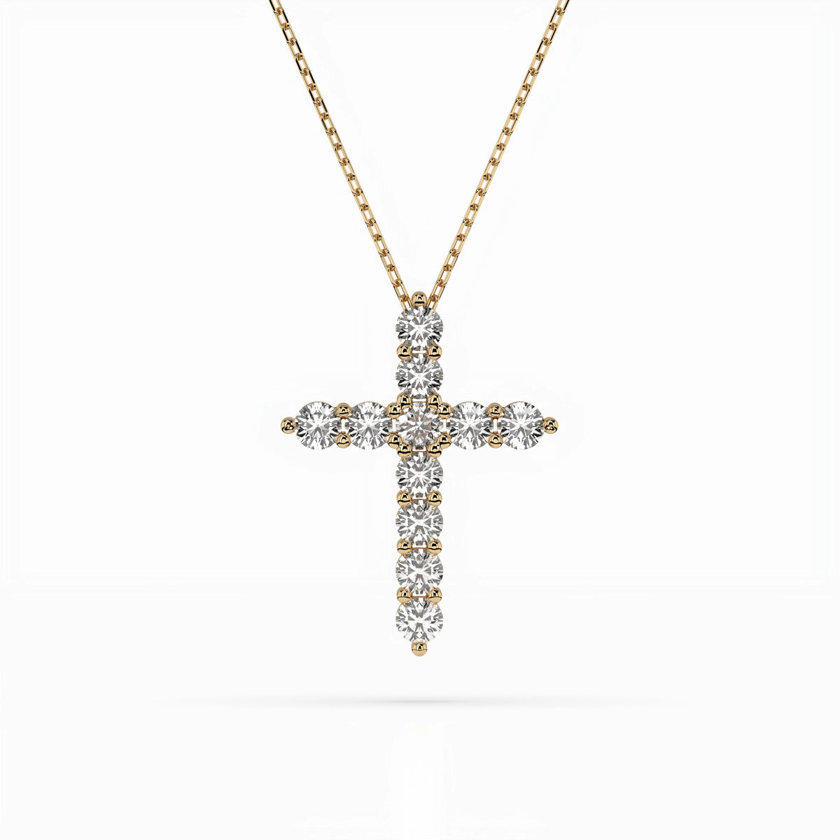Colier din Aur cu Diamante, Forma Rotund Briliant, 1,10 CT