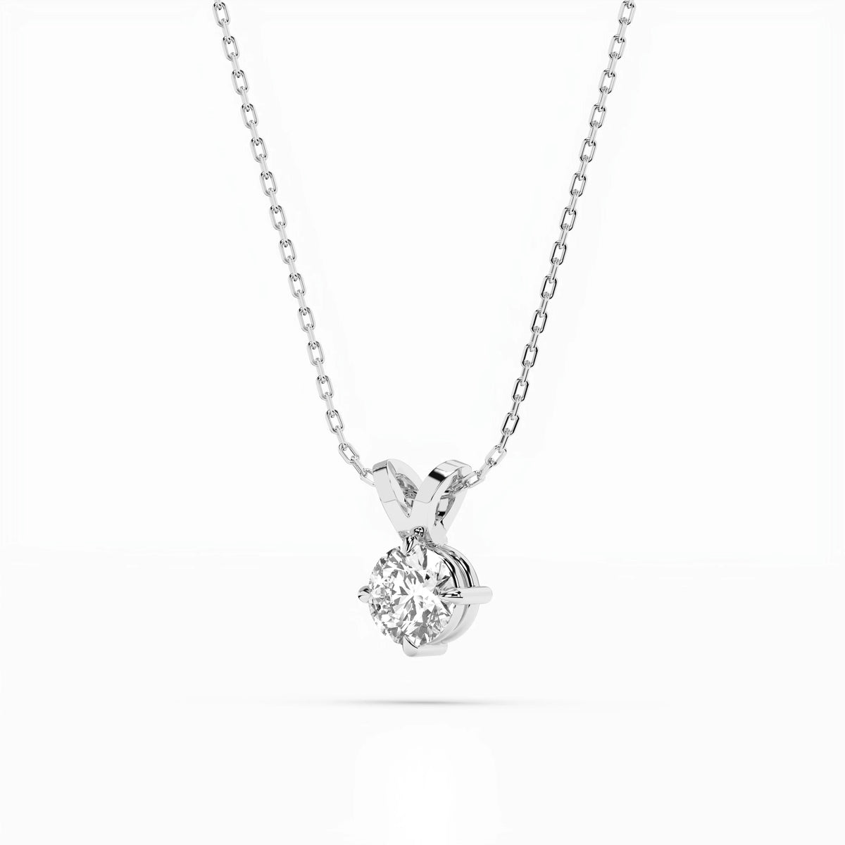 Colier din Aur cu Diamant, Forma Rotund Briliant, 0,50 CT