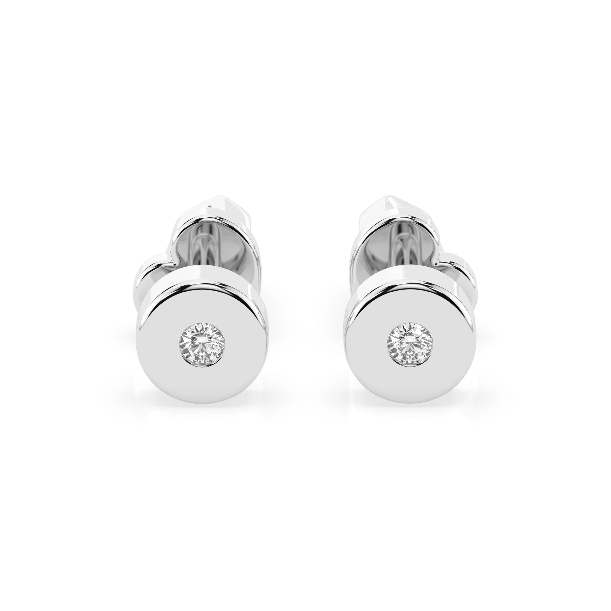 Cercei din Aur cu Diamante Rotunde Briliant 0.04 CT