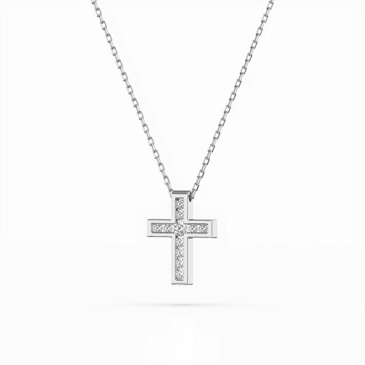 Colier din Aur cu Diamante, Forma Rotund Briliant, 0,11 CT