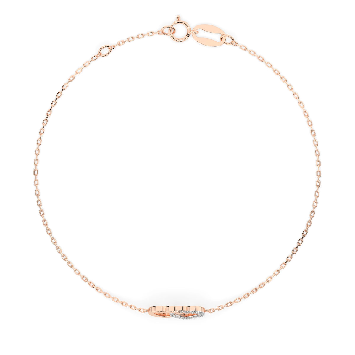 Brățară din Aur cu Diamante, Forma Rotund Briliant, 0,08 CT