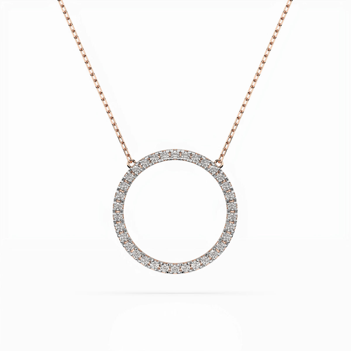 Colier din Aur cu Diamante, Forma Rotund Briliant, 0,20 CT