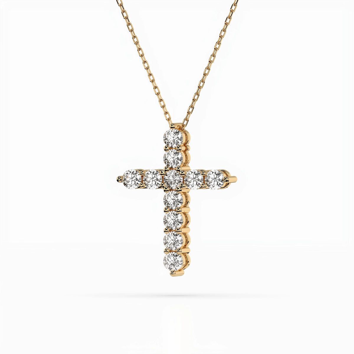 Colier din Aur cu Diamante, Forma Rotund Briliant, 1,10 CT