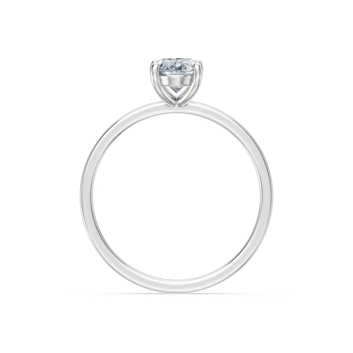 Inel de Logodnă Solitaire din Aur, Diamant Oval 1,00 CT