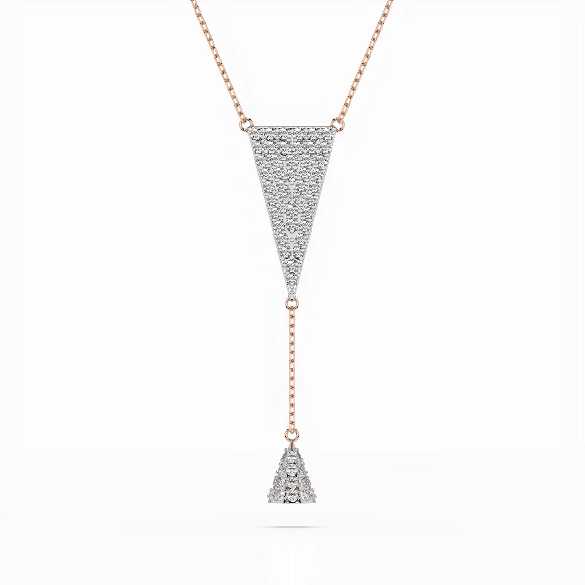 Colier din Aur cu Diamante, Forma Rotund Briliant, 0,41 CT