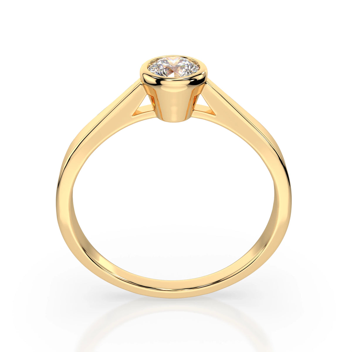 Inel de Logodnă Solitaire din Aur, Diamant Rotund Briliant 0,30 CT