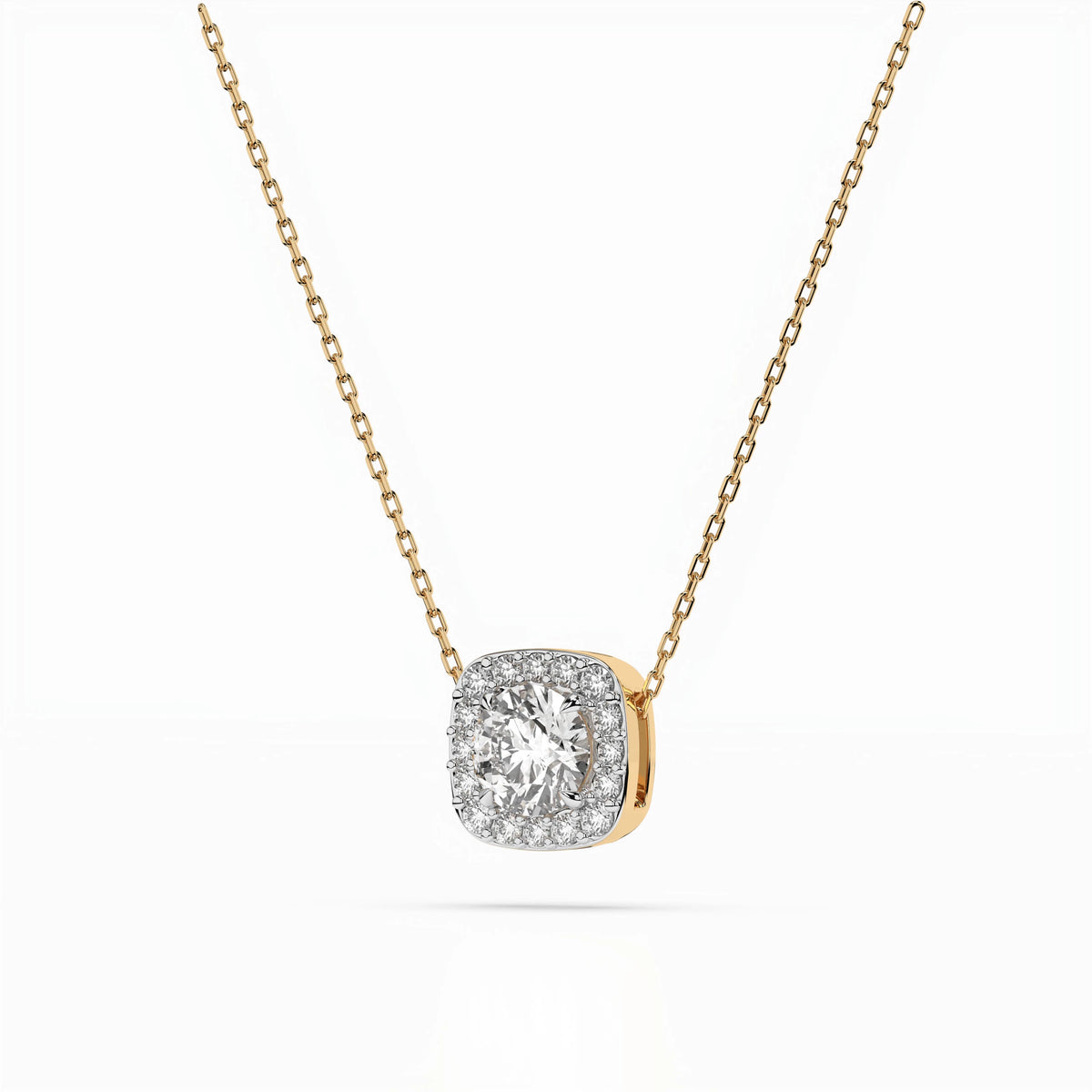 Colier din Aur cu Diamante, Forma Rotund Briliant, 0,50 CT