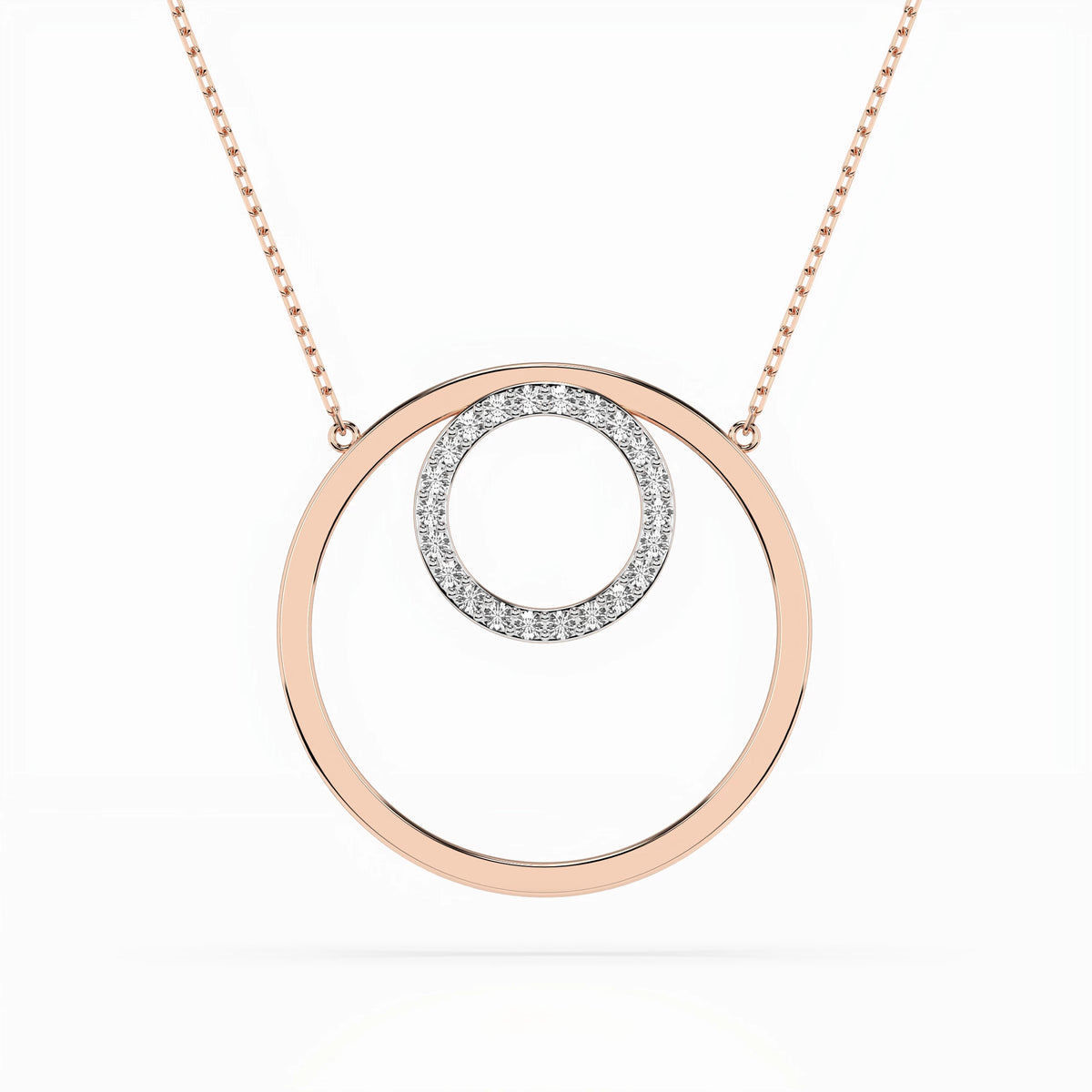 Colier din Aur cu Diamante, Forma Rotund Briliant, 0,13 CT