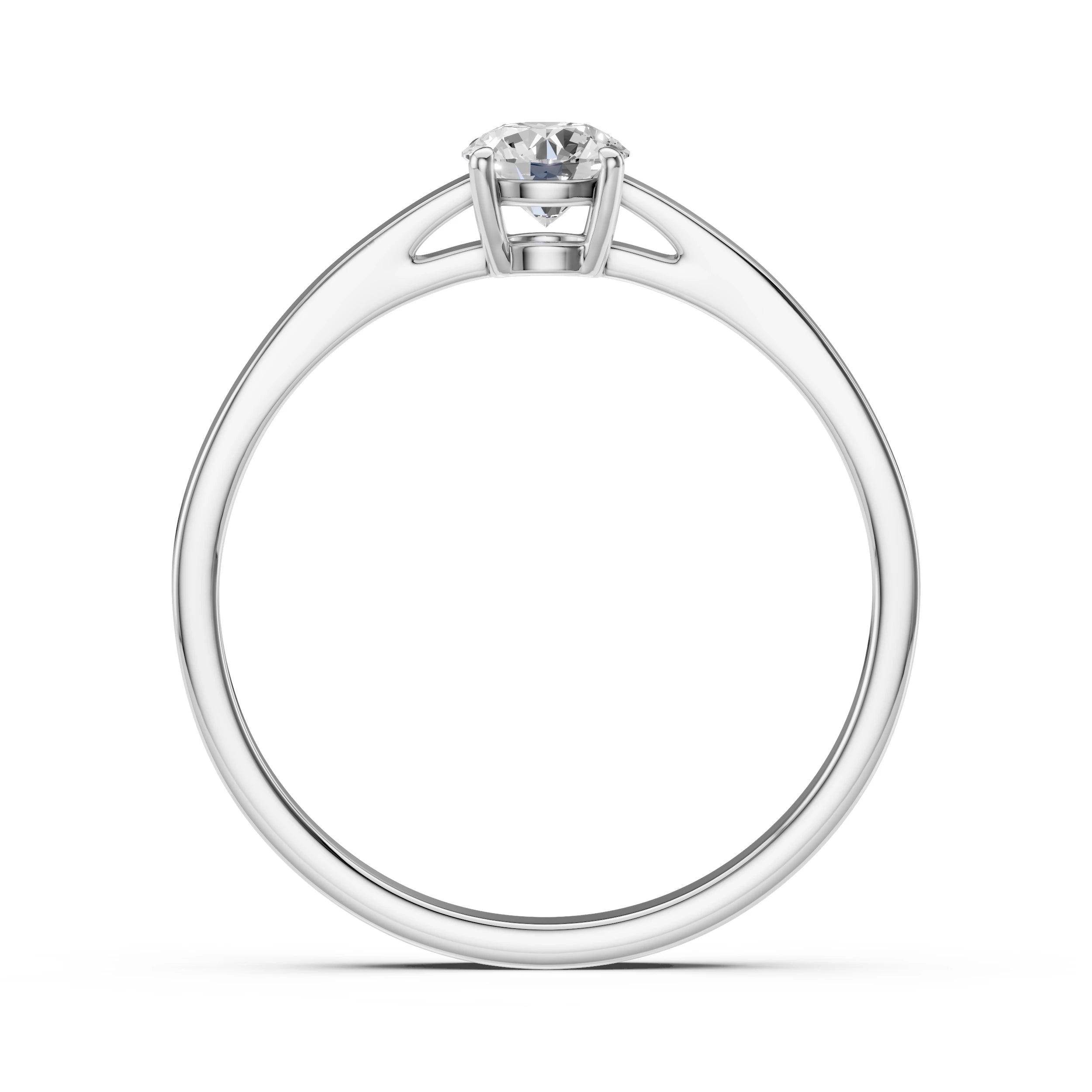 Inel de Logodnă Solitaire din Aur, Diamant Rotund Briliant 0.40 CT