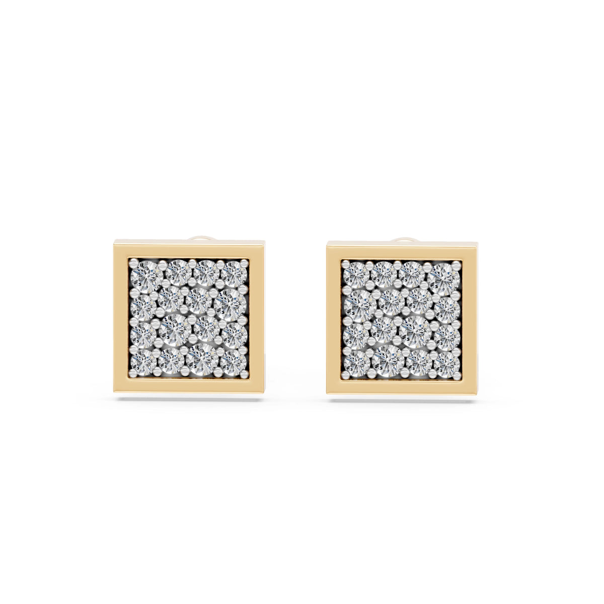 Cercei din Aur cu Diamante, Forma Rotund Briliant, 0,26 CT