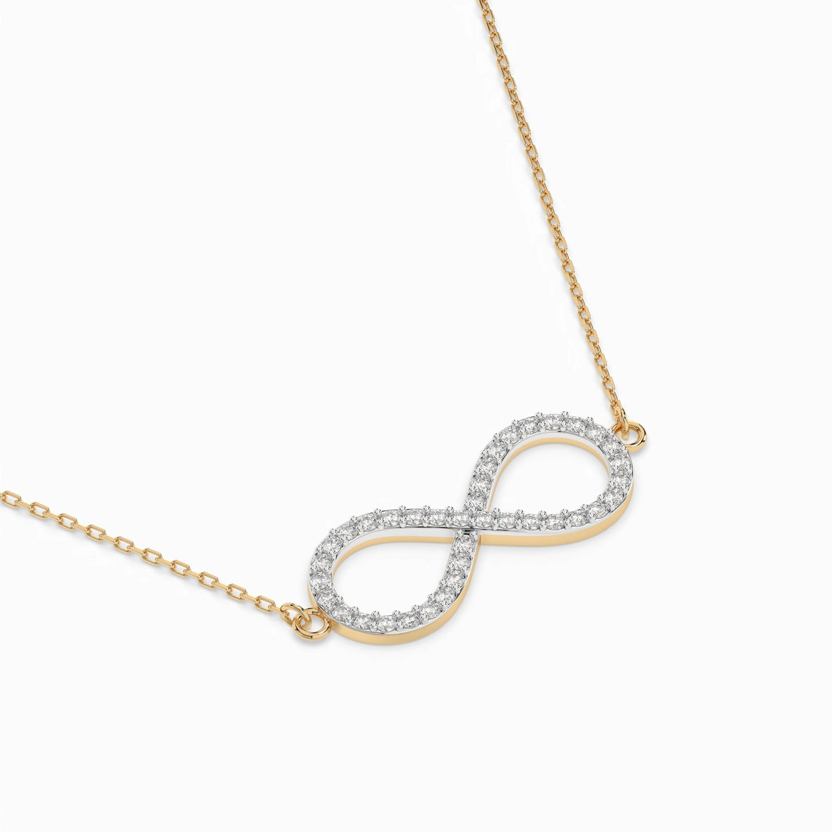 Colier din Aur cu Diamante, Forma Rotund Briliant, 0,19 CT