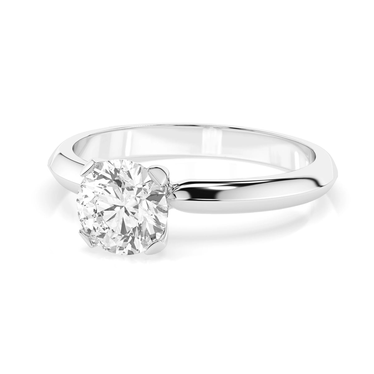 Inel de Logodnă Solitaire din Aur, Diamant Rotund Briliant 1,00 CT