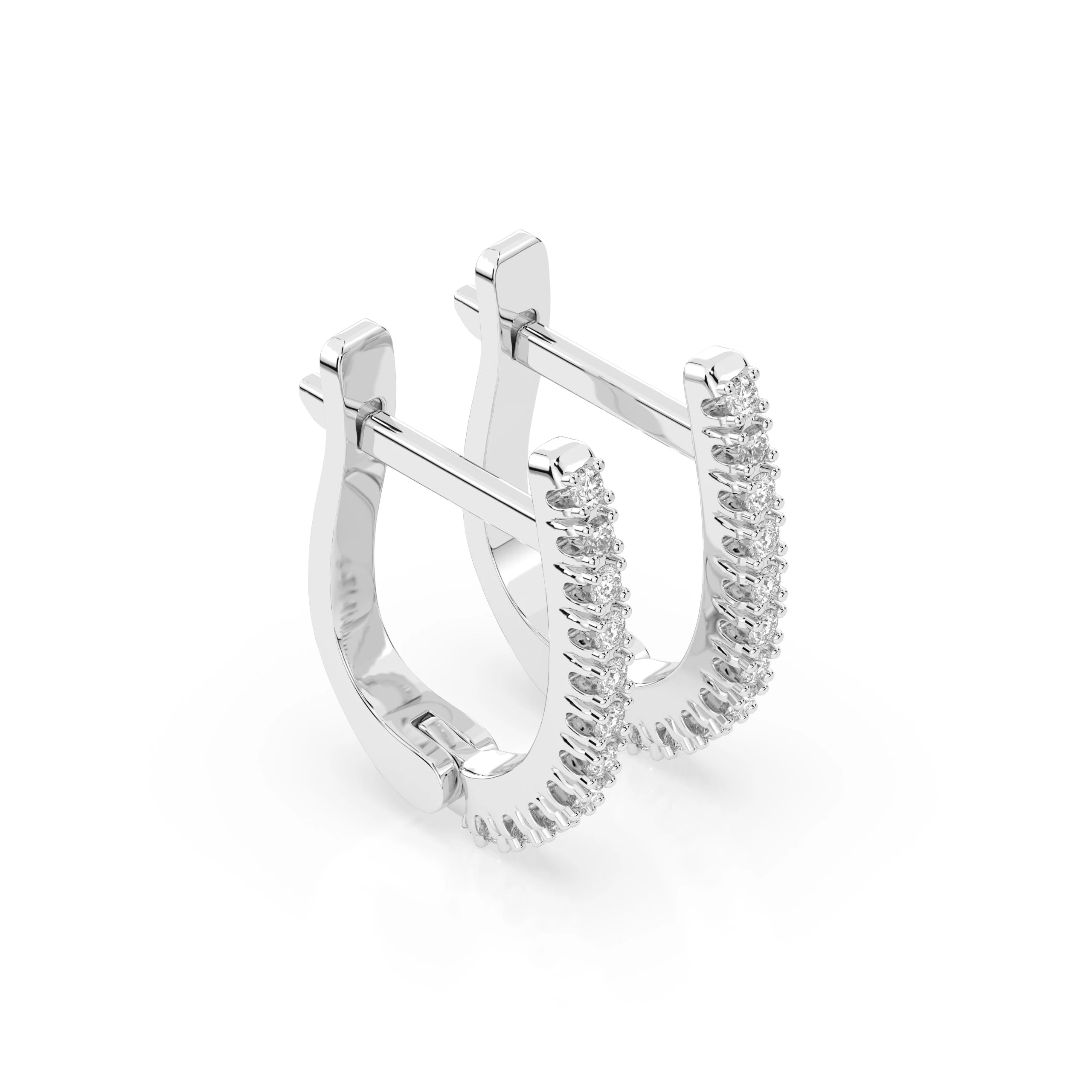 Cercei din Aur cu Diamante Rotunde Briliant 0.18 CT