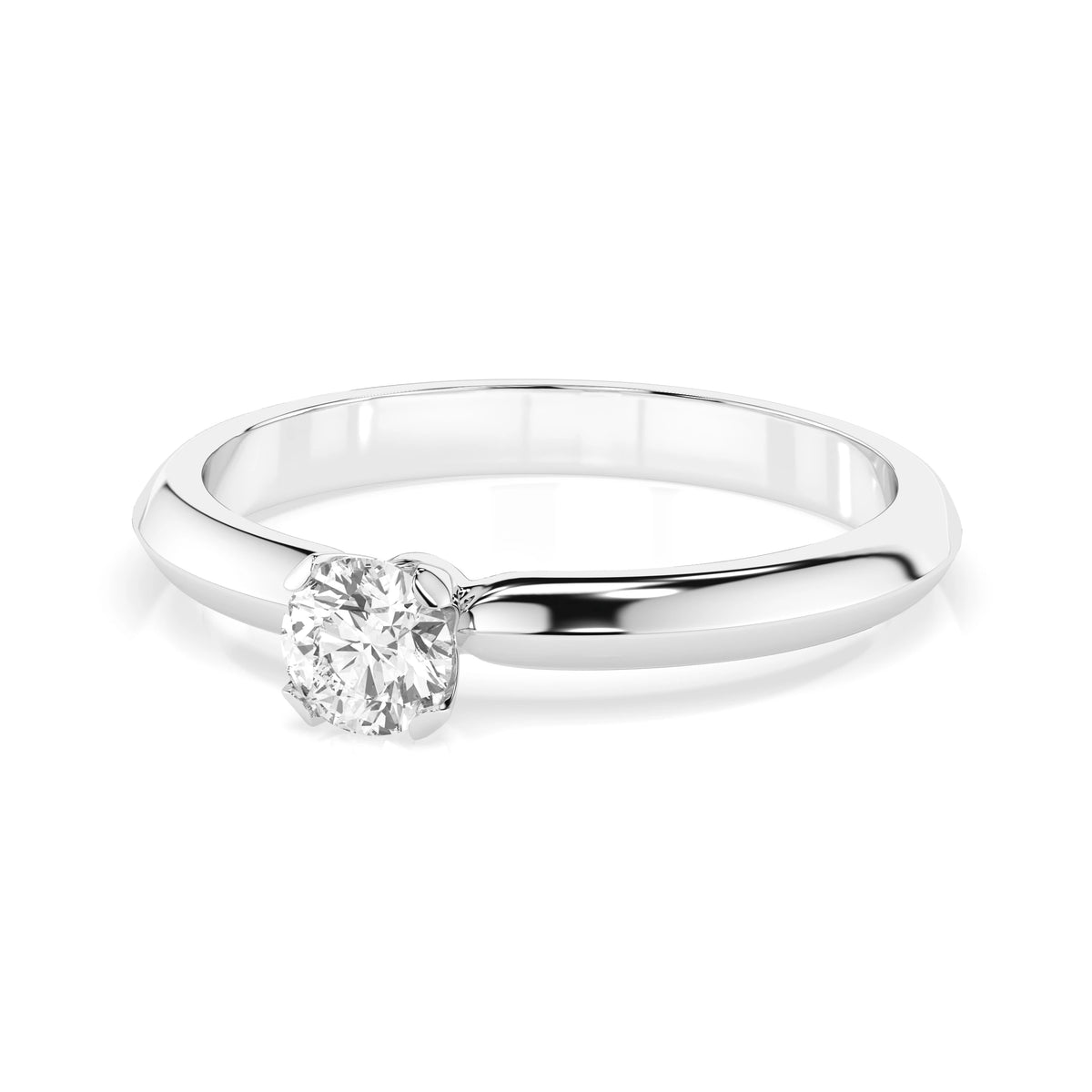 Inel de Logodnă Solitaire din Aur, Diamant Rotund Briliant 0,25 CT