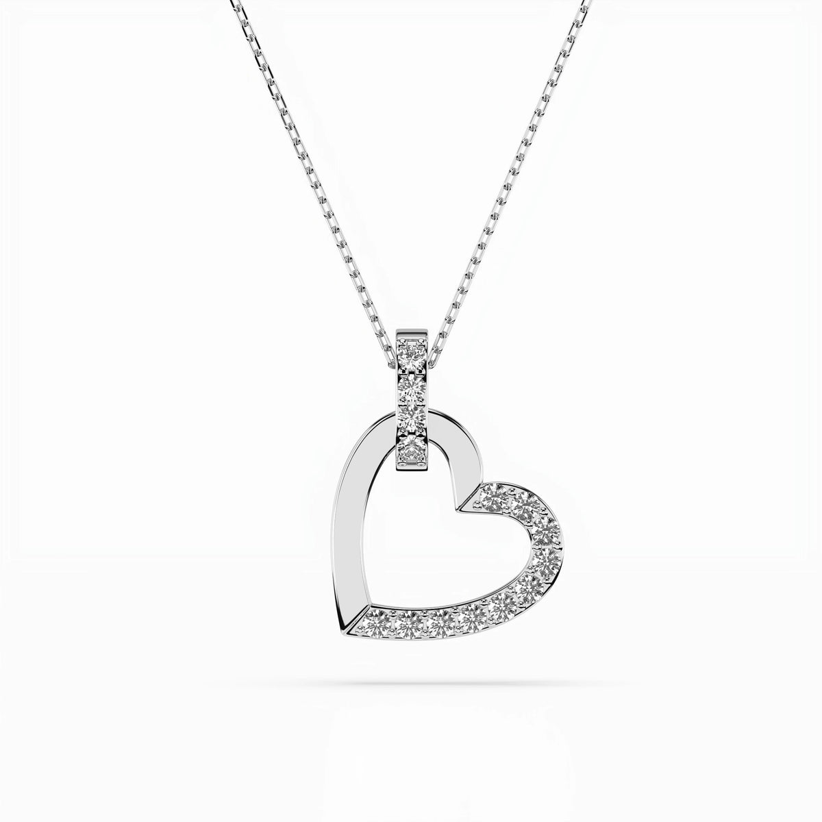 Colier din Aur cu Diamante, Forma Rotund Briliant, 0,18 CT