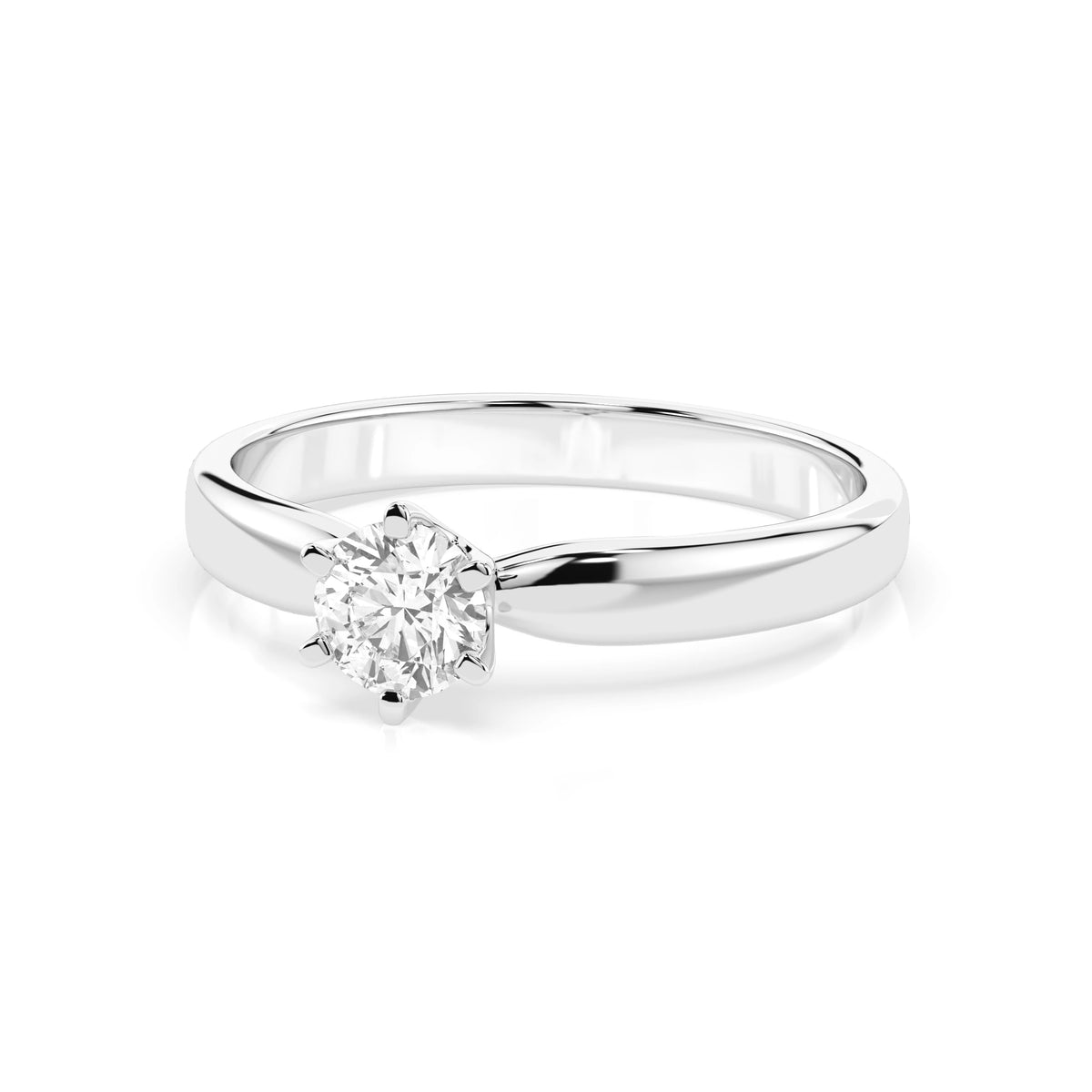 Inel de Logodnă Solitaire din Aur, Diamant Rotund Briliant 0,25 CT