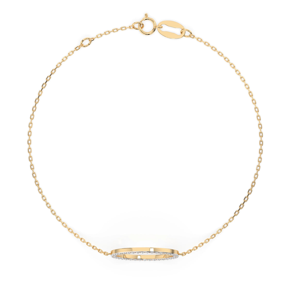 Brățară din Aur cu Diamante, Forma Rotund Briliant, 0,21 CT