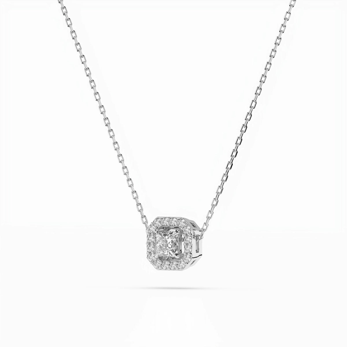 Colier din Aur cu Diamante, Forma Princess, 0,25 CT