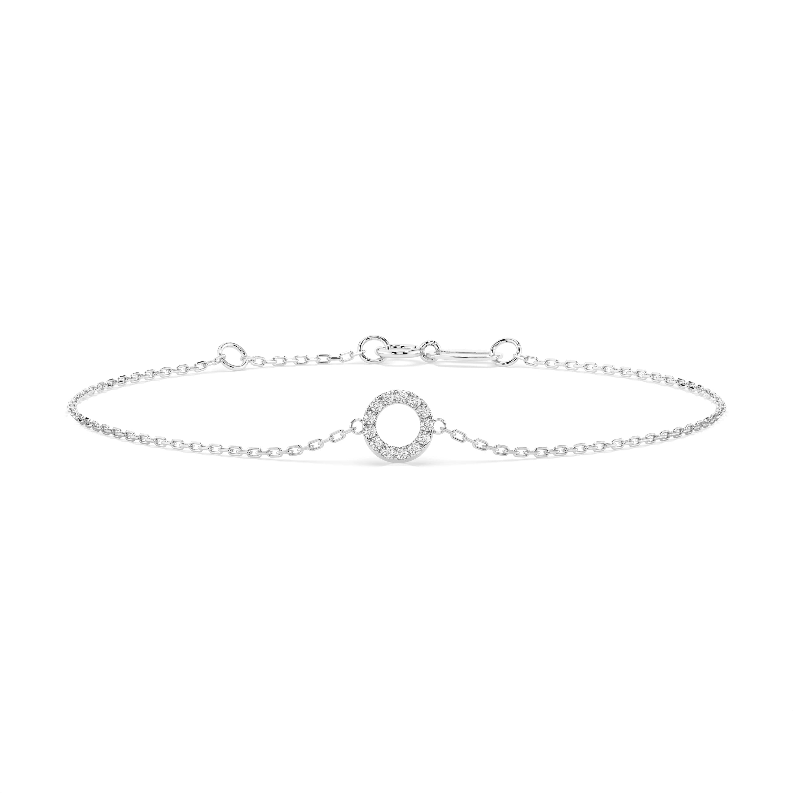 Brățară din Aur cu Diamante Rotunde Briliant 0.07 CT